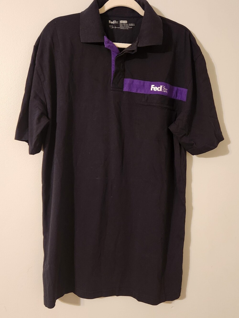Vintage Fedex Logo Men's Polo Shirt Size XL